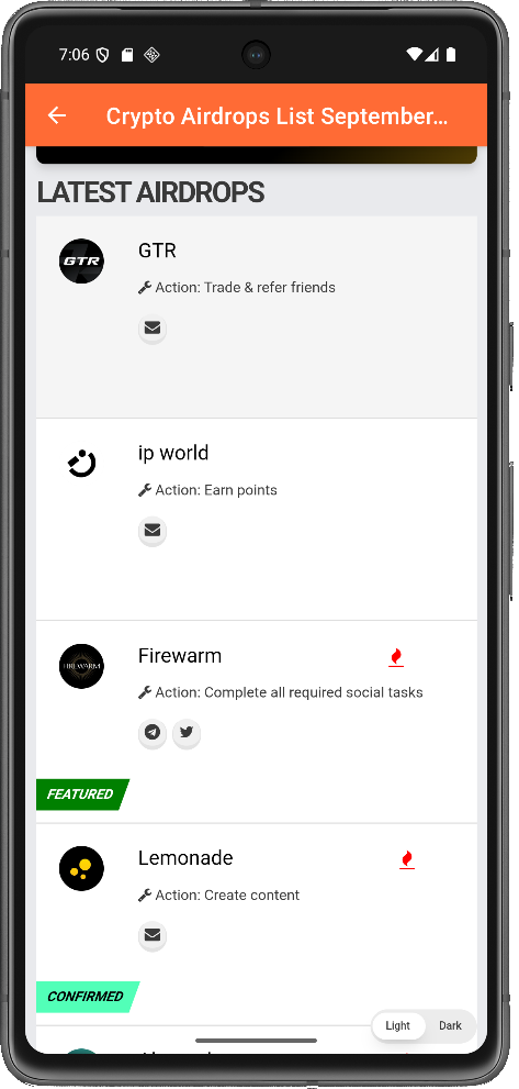 Airdrop Auto-Claiming Interface